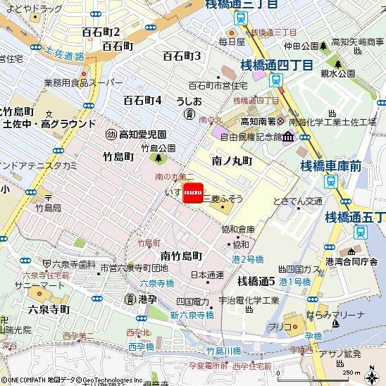 いすゞ自動車中国四国株式会社・高知支店付近の地図